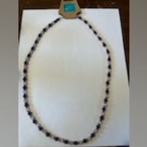 Jelly's Jewelry and Boutique Handcrafted Black & Pink Beaded Necklace